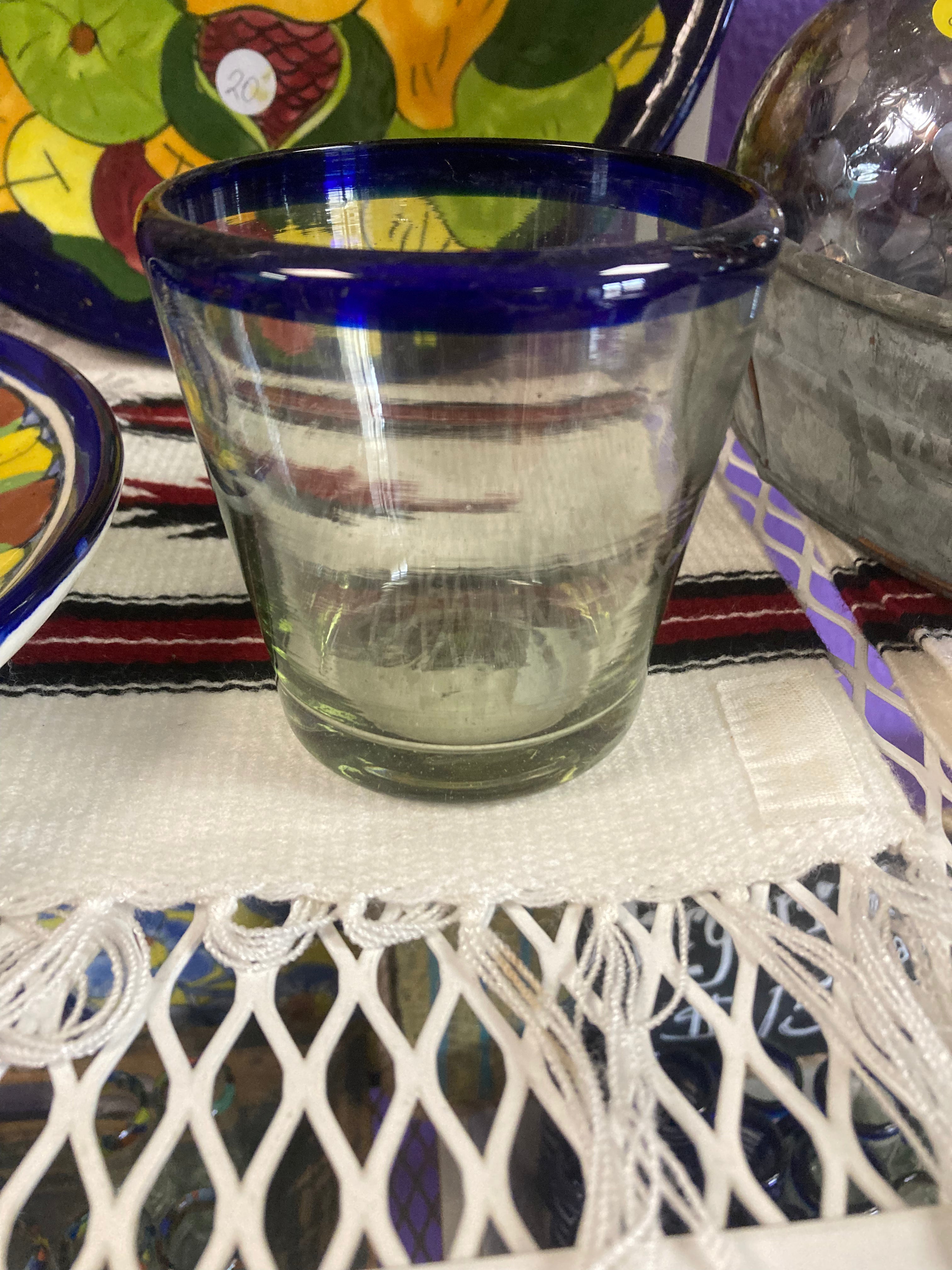 Blue 12 oz drinking glass – Vio custom collections