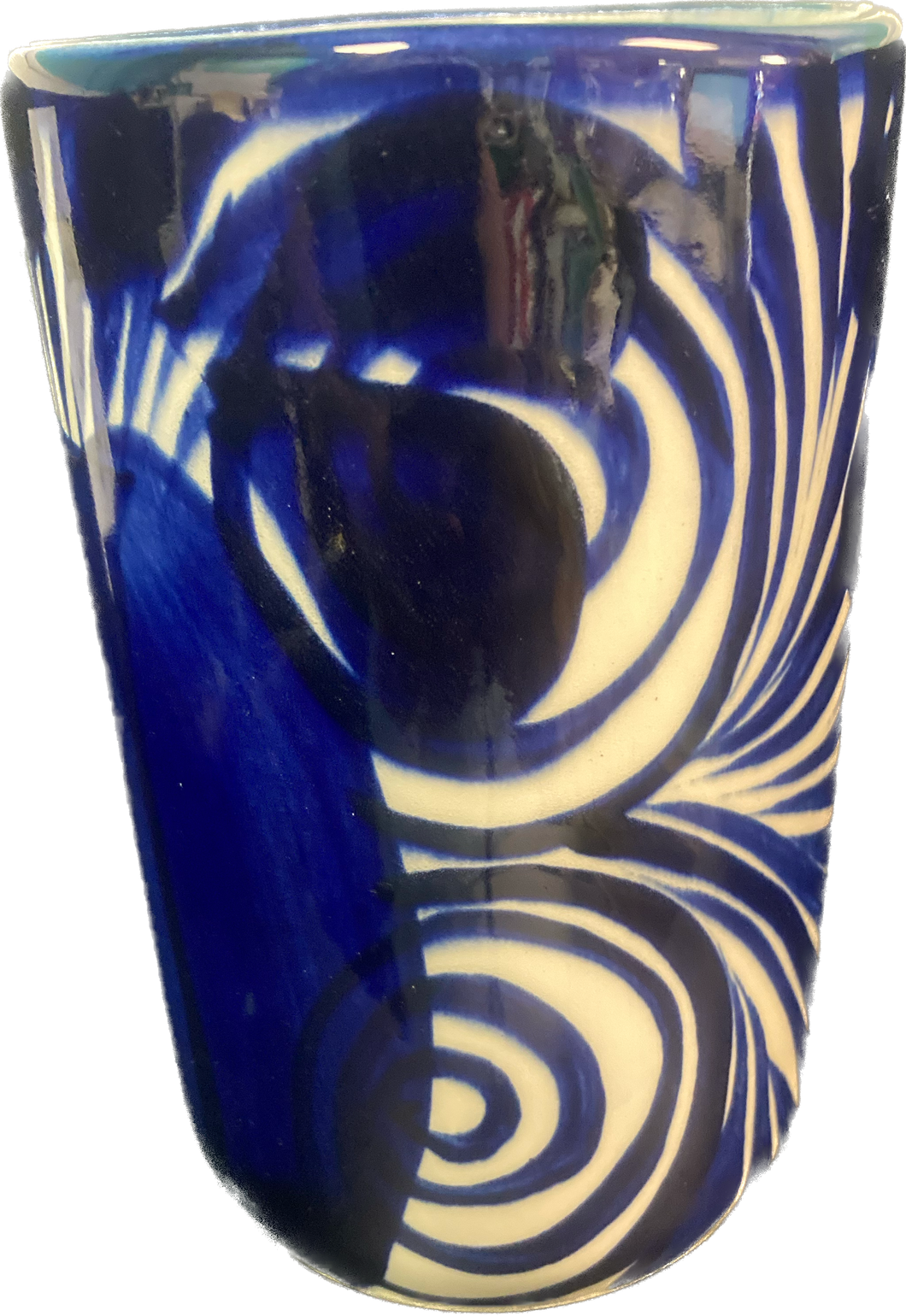 Talavera. Water Glasses. BLUE