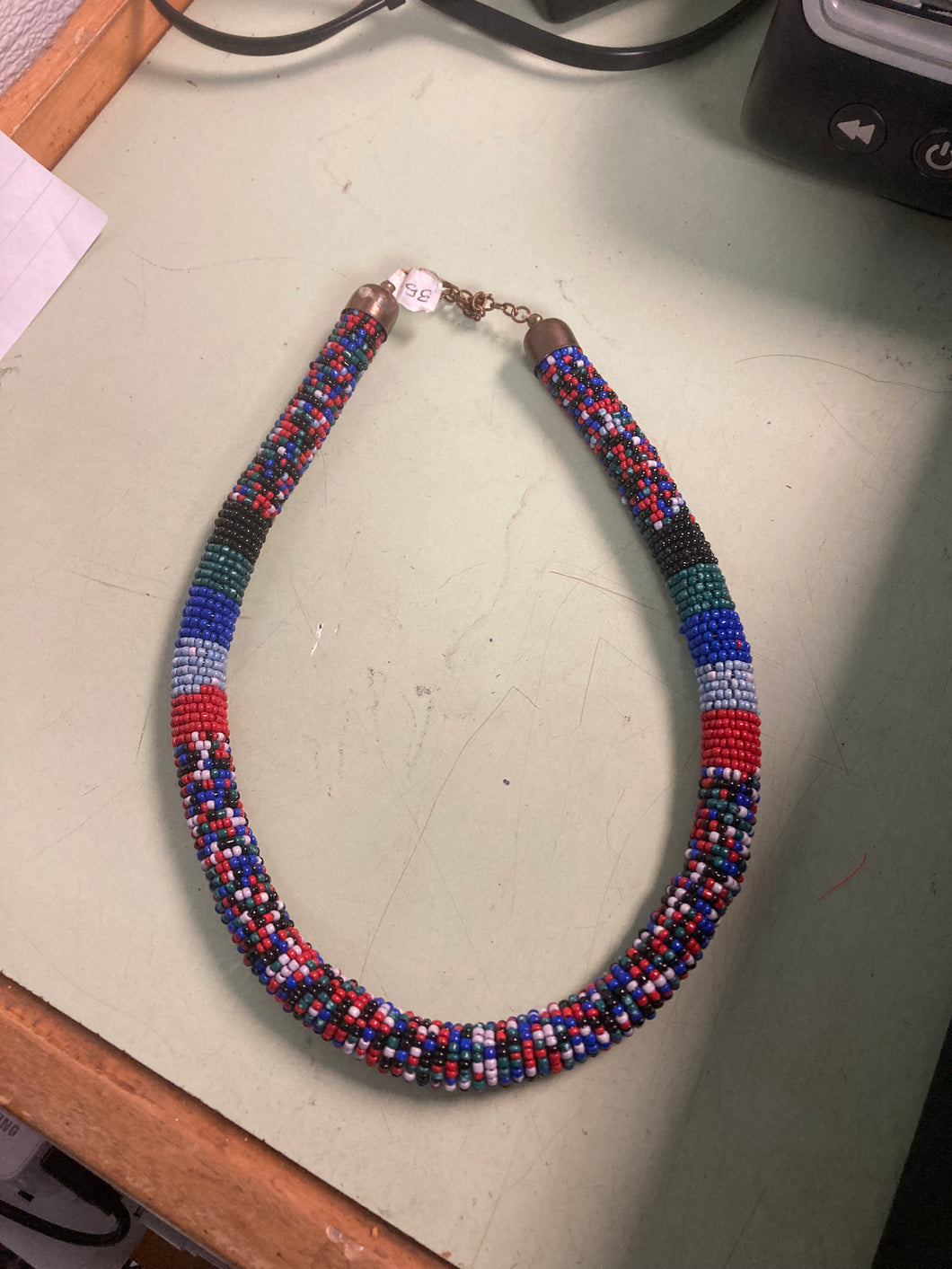 Thick beaded necklace