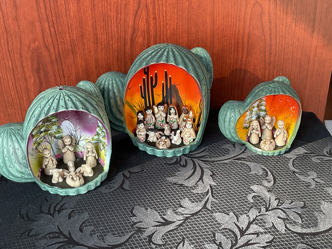 cactus house nativity set