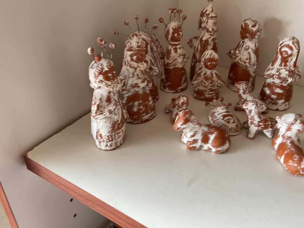 nativity set traditional clay