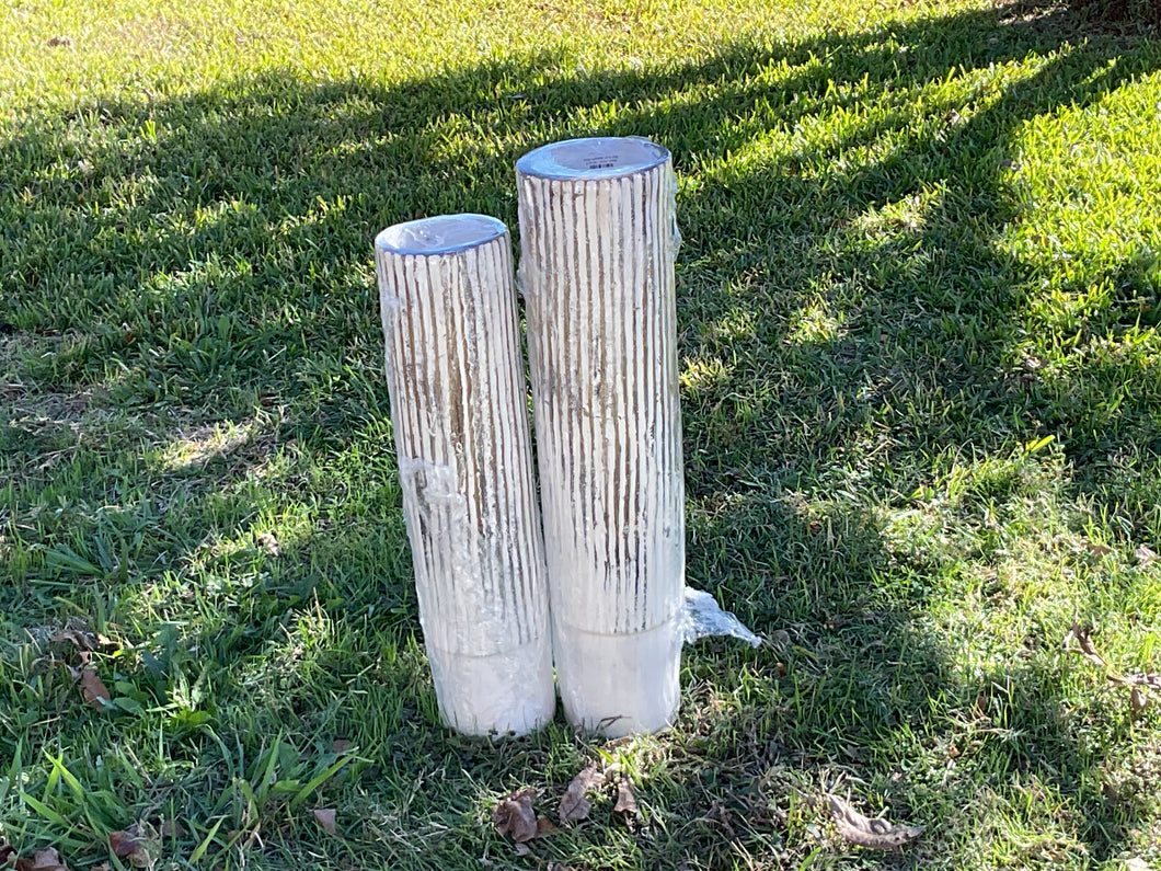 long cylinder urns clay large