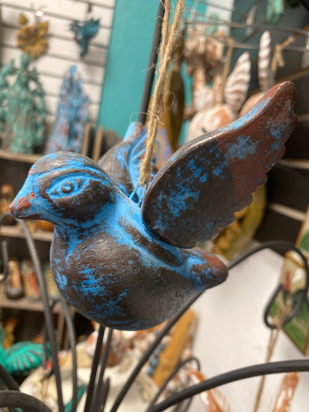 Clay hanging dove