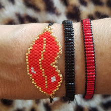 Load image into Gallery viewer, Red Lips Beaded Bracelet
