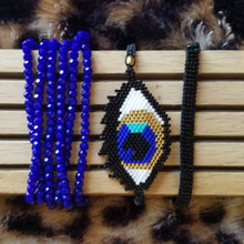 Load image into Gallery viewer, Royal Blue Beaded Bracelet with Tassel
