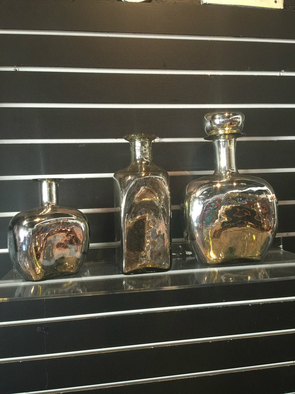 Silver Mirrored Vases