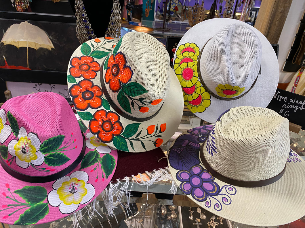 Hand painted hats-various