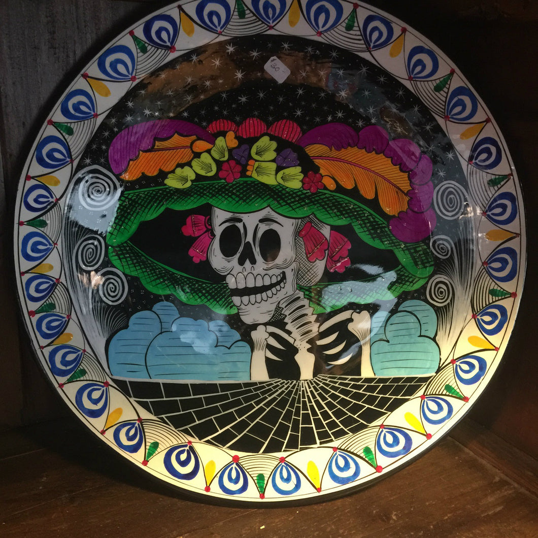 Talavera Plate -Skull